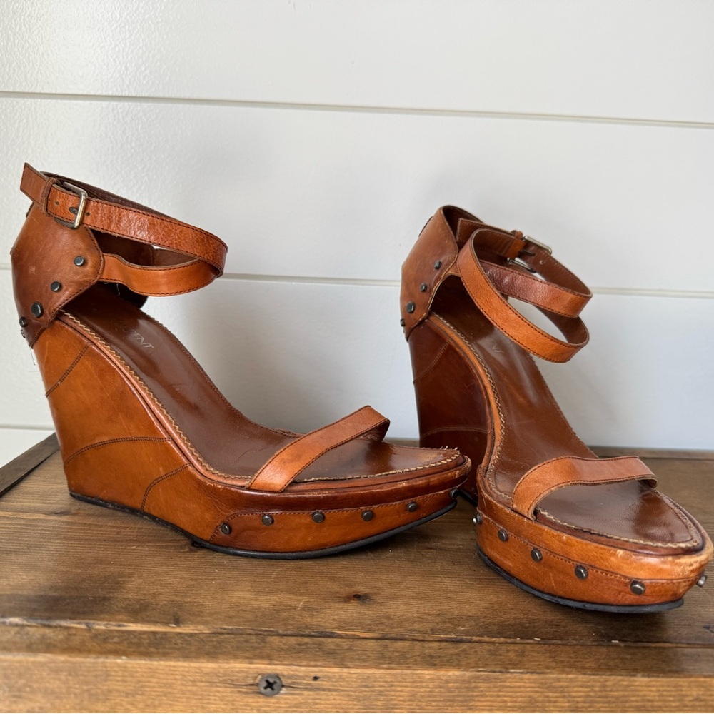Yves Saint Laurent Rive Gauche Wedges Size 8